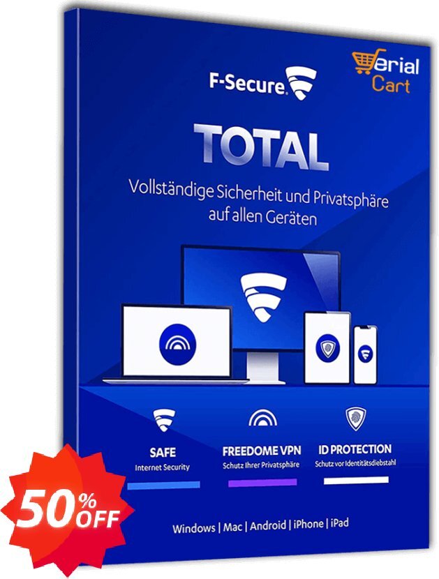 F-Secure TOTAL 5 devices Coupon code 50% discount 