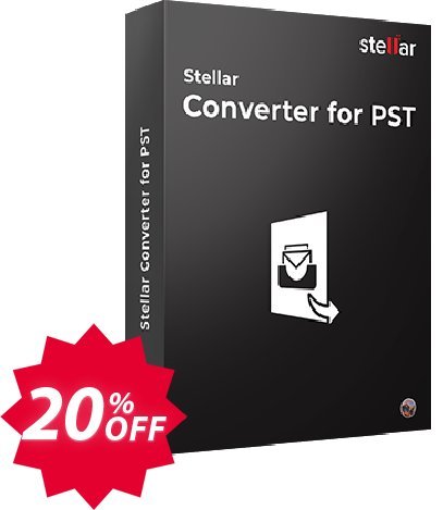Stellar Outlook PST to MBOX Converter coupon, MAC  Coupon code 20% discount 