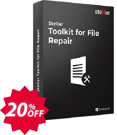 Stellar File Repair Toolkit Coupon code 20% discount 