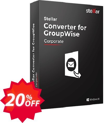 Stellar GroupWise to PST Converter Coupon code 20% discount 
