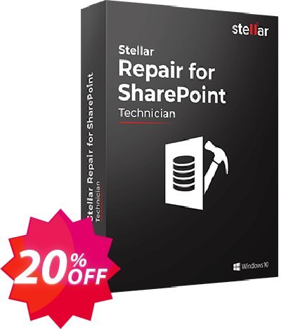 Stellar Repair for SharePoint Coupon code 20% discount 