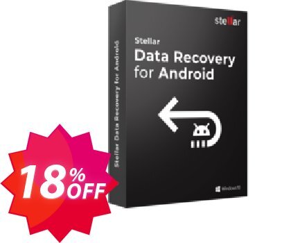 Stellar Android Data Recovery Coupon code 18% discount 