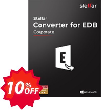 Stellar Converter for EDB Corporate, 500 Mailboxes  Coupon code 10% discount 