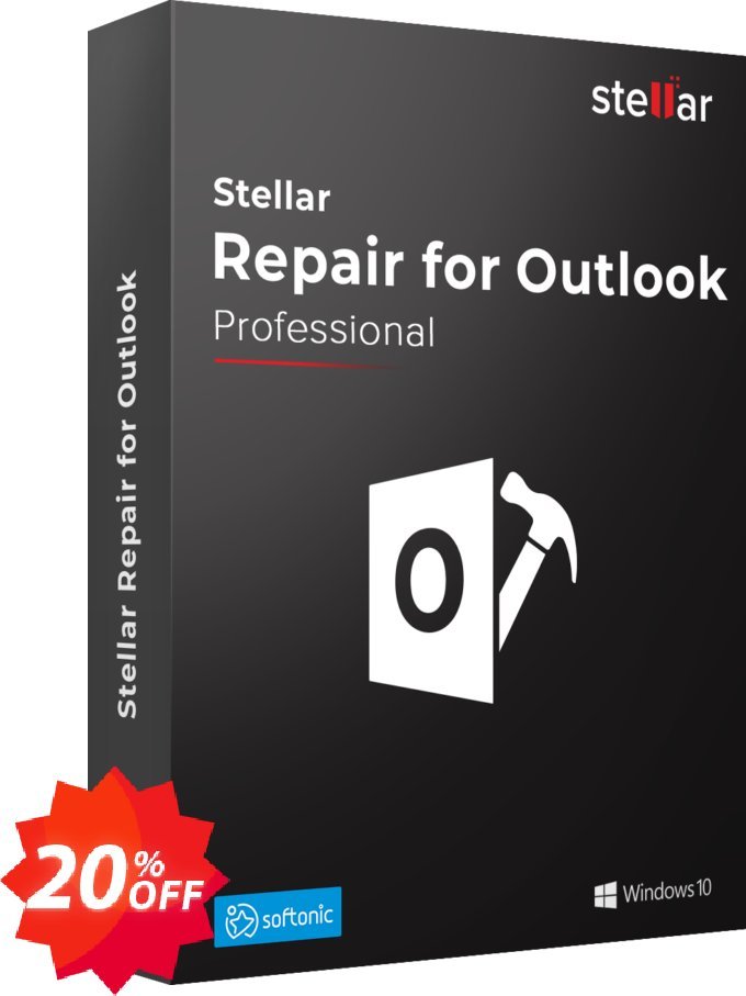 Stellar Repair for Outlook Professional, Yearly  Coupon code 20% discount 