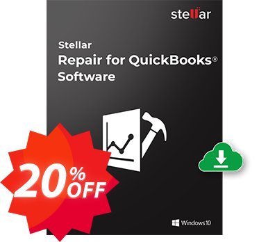 Stellar Repair for QuickBooks Software Technician + Professional File Repair Services Coupon code 20% discount 