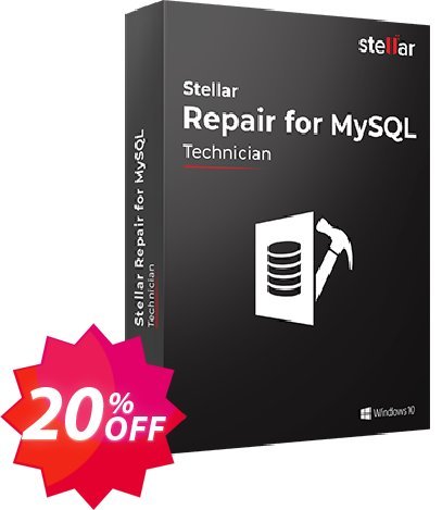 Stellar Repair for MYSQL Coupon code 20% discount 