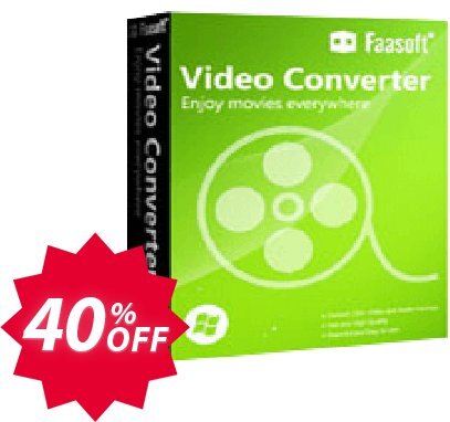 Faasoft Video Converter Coupon code 40% discount 