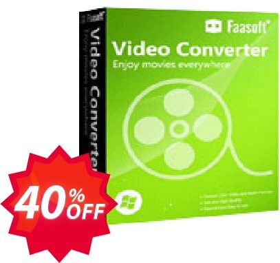 Faasoft Video Converter Coupon code 40% discount 