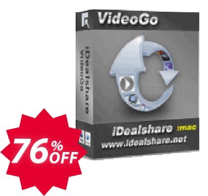 iDealshare VideoGo for MAC, Lifetime  Coupon code 76% discount 