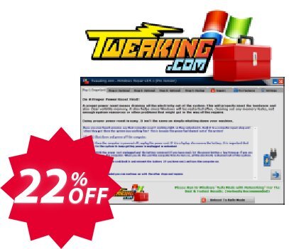 Tweaking.com WINDOWS Repair Pro v3 to v4 Upgrade Coupon code 22% discount 