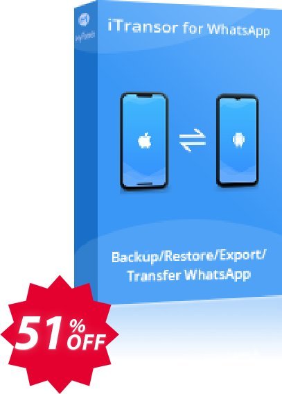 iTransor for WhatsApp, 10 Devices/Lifetime  Coupon code 51% discount 