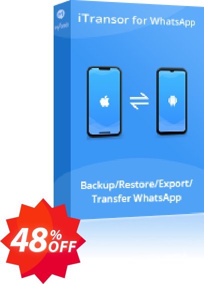 iTransor for WhatsApp MAC Version, Unlimited/Lifetime  Coupon code 48% discount 