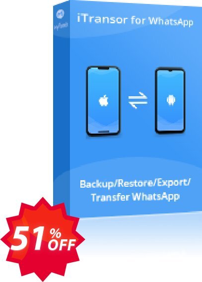 iTransor for WhatsApp MAC Version, 10 Devices/Lifetime  Coupon code 51% discount 