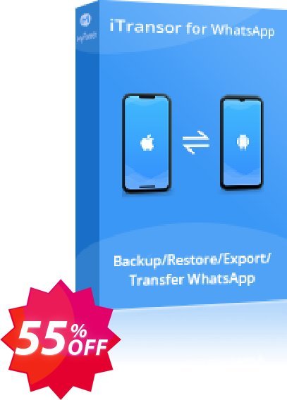 iTransor for WhatsApp MAC Version, 15 Devices/Lifetime  Coupon code 55% discount 