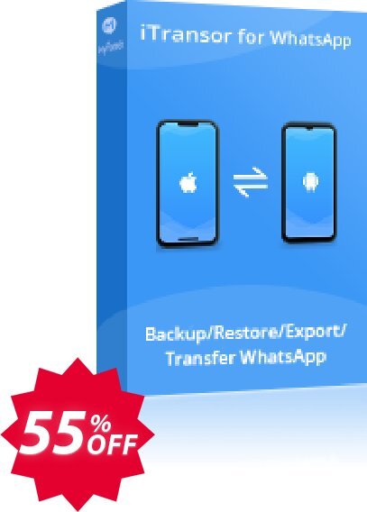 iTransor for WhatsApp MAC Version, 15 Devices/Lifetime  Coupon code 55% discount 