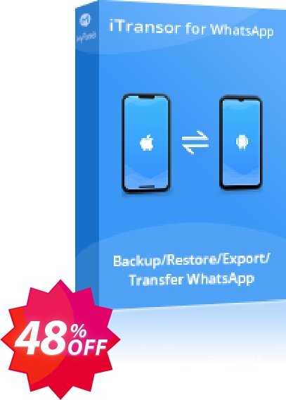 iTransor for WhatsApp, Unlimited/Lifetime  Coupon code 48% discount 