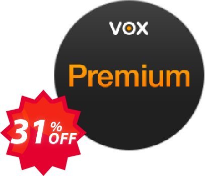 VOX Premium Coupon code 31% discount 