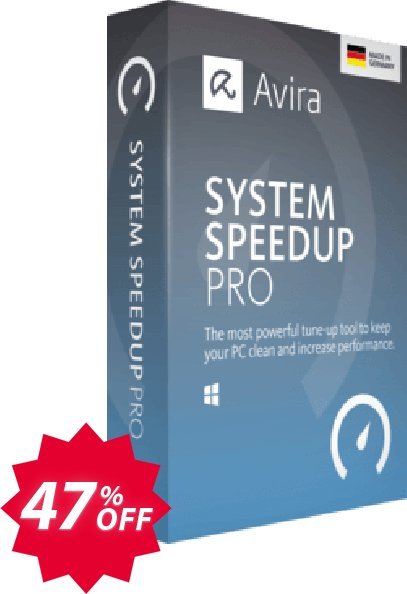 Avira System Speedup Pro, Yearly  Coupon code 47% discount 