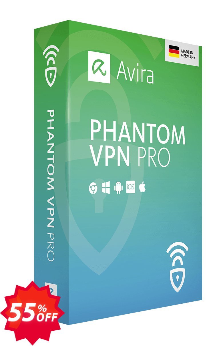 Avira Phantom VPN Pro Coupon code 55% discount 