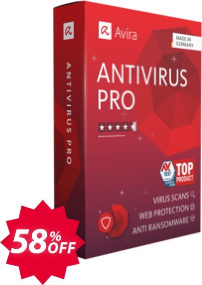 Avira Antivirus Pro Yearly Coupon code 58% discount 
