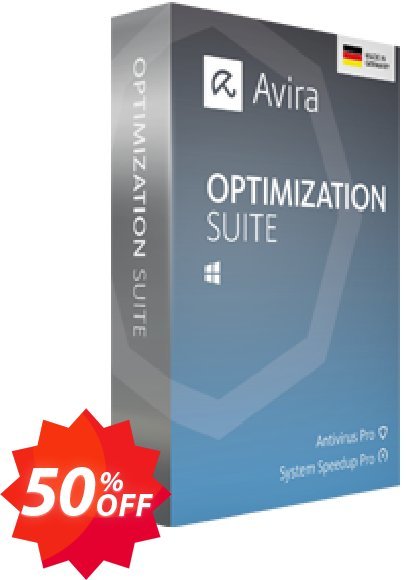 Avira Optimization Suite, 3 years  Coupon code 50% discount 