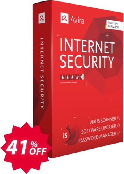 Avira Internet Security Coupon code 41% discount 