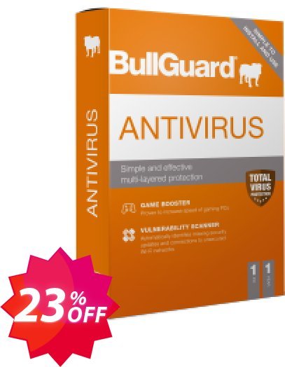 BullGuard Antivirus 2021 Coupon code 23% discount 
