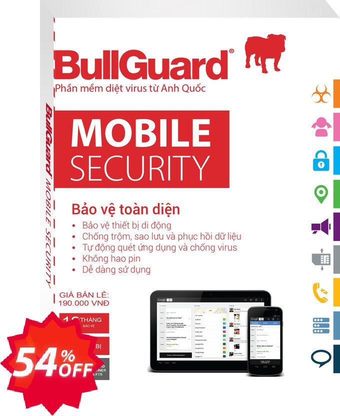 BullGuard Mobile Security Coupon code 54% discount 