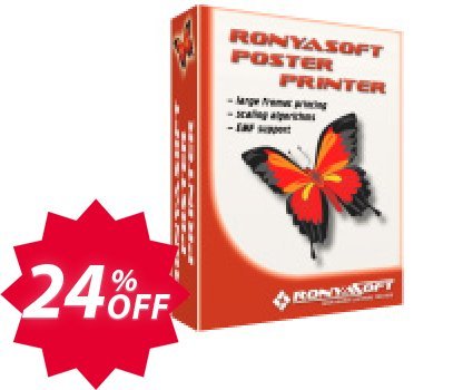 RonyaSoft Poster Printer Coupon code 24% discount 