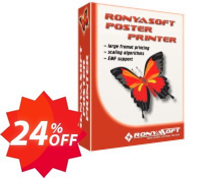 RonyaSoft Poster Printer Coupon code 24% discount 