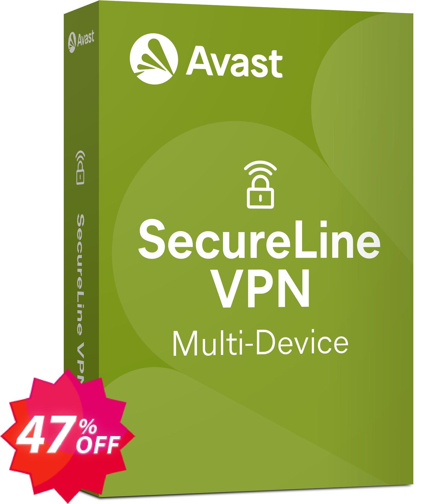 Avast SecureLine VPN, 2 years  Coupon code 47% discount 