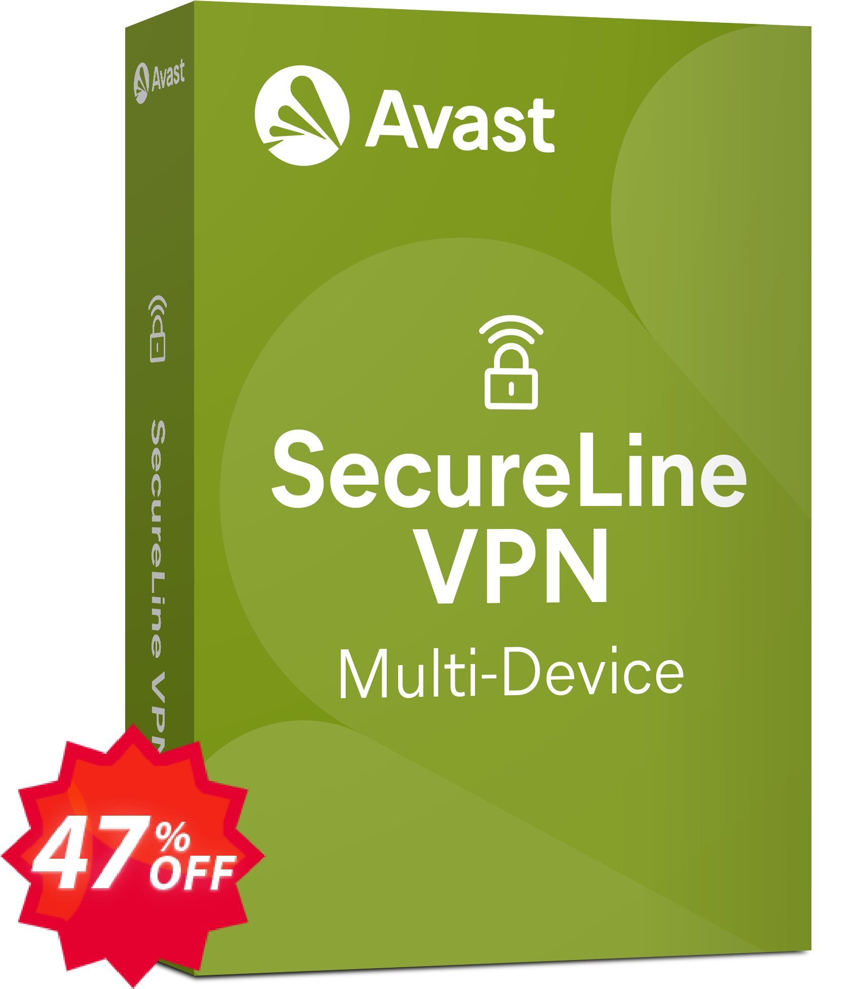 Avast SecureLine VPN, 3 years  Coupon code 47% discount 