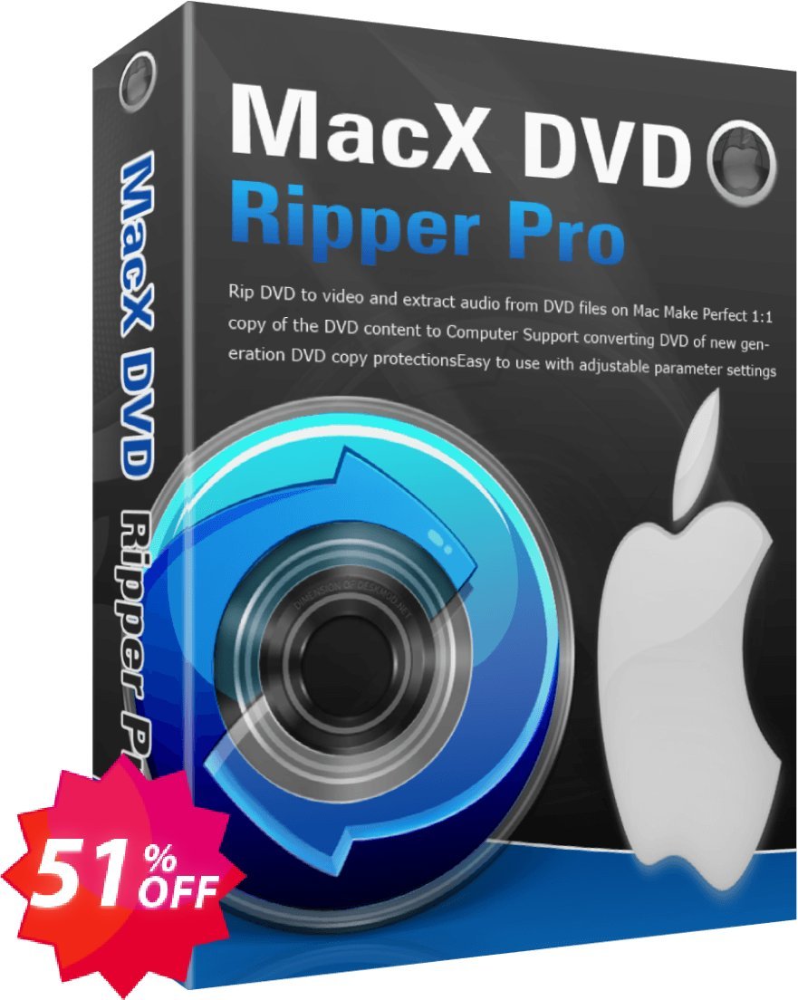 MACX DVD Ripper Pro STANDARD, 3-Month  Coupon code 51% discount 