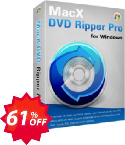 MACX DVD Ripper Pro for WINDOWS, 3-month  Coupon code 61% discount 