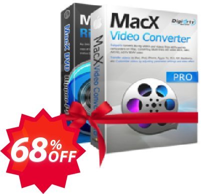 MACX DVD Ripper + Video Converter Pro Pack Coupon code 68% discount 