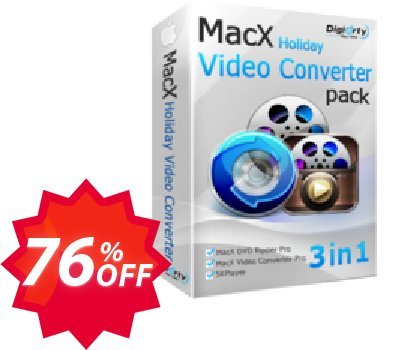 MACX Holiday Video Converter Pack Coupon code 76% discount 