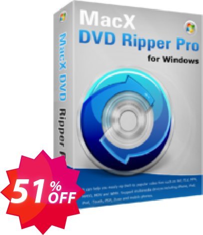 MACX DVD Ripper Pro for WINDOWS, 1-Year  Coupon code 51% discount 