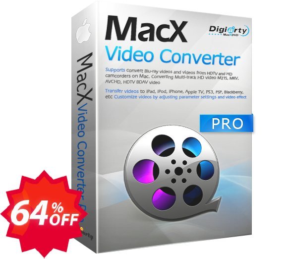 MACX Video Converter Pro Lifetime Coupon code 64% discount 