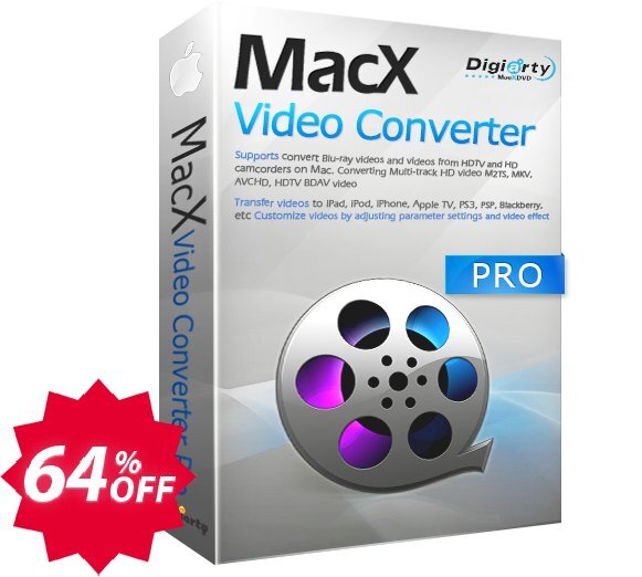 MACX Video Converter Pro Lifetime Coupon code 64% discount 