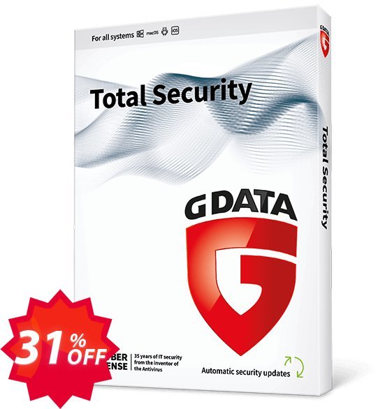 GDATA Total Security Coupon code 31% discount 