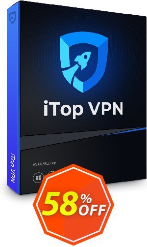 iTop VPN for WINDOWS, 3 Months  Coupon code 58% discount 