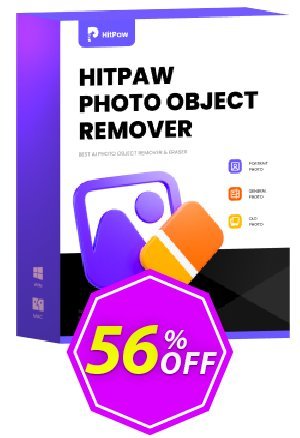 HitPaw Photo Object Remover, Yearly  Coupon code 56% discount 
