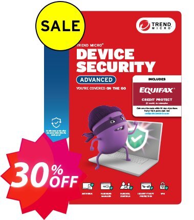 Trend Micro Device Security Advanced Coupon code 30% discount 