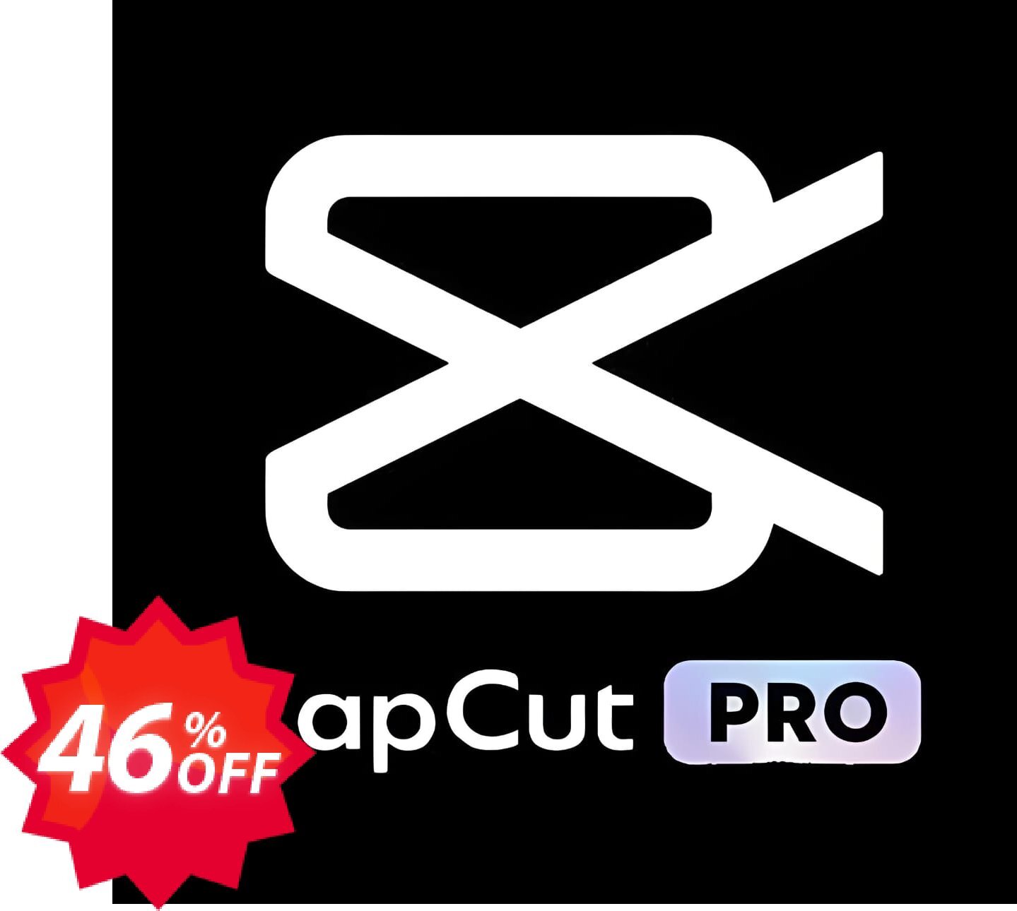 CapCut PRO Yearly Coupon code 46% discount 