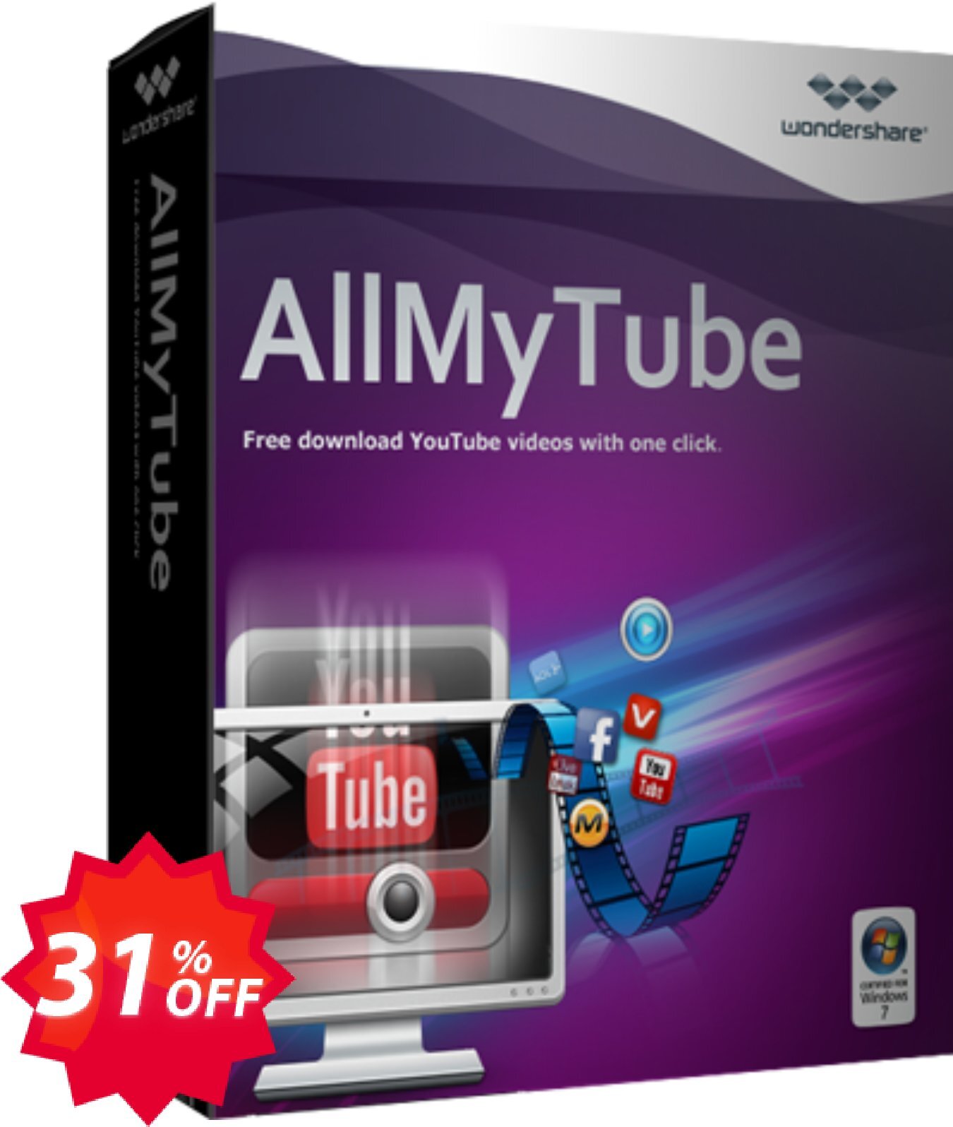 Wondershare AllMyTube Coupon code 31% discount 