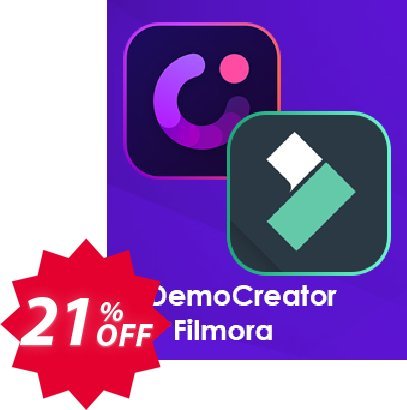 Bundle: Wondershare DemoCreator + Filmora Coupon code 21% discount 