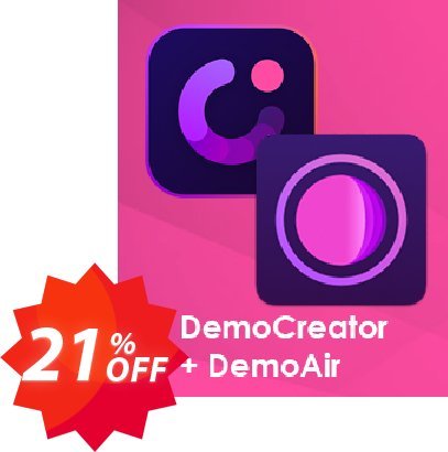 Bundle: Wondershare DemoCreator + DemoAir Coupon code 21% discount 