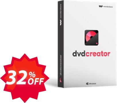 Wondershare DVD Creator Coupon code 32% discount 