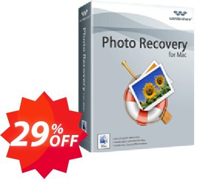 Wondershare Photo Recovery for MAC Coupon code 29% discount 