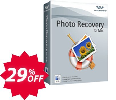 Wondershare Photo Recovery for MAC Coupon code 29% discount 